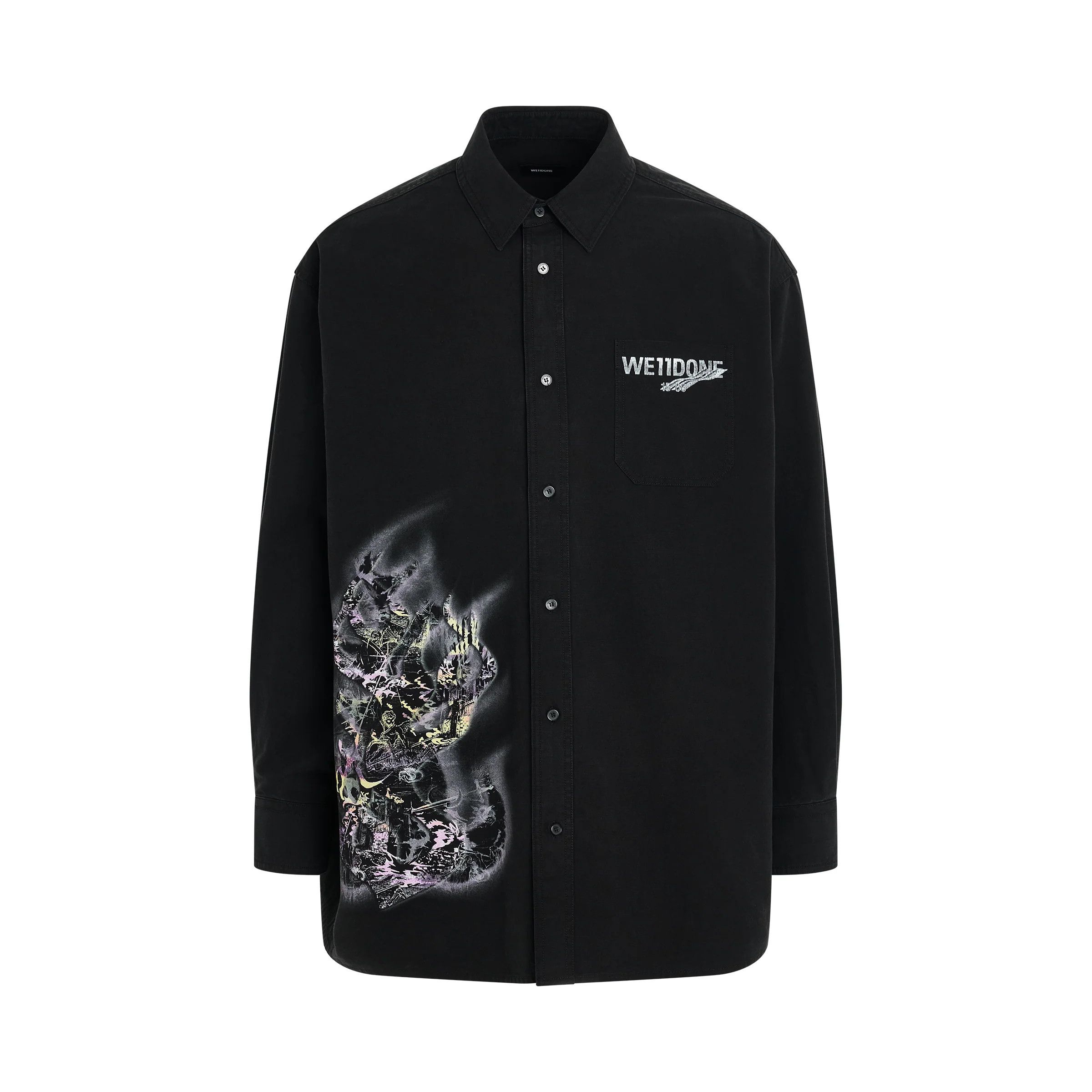 o1mris0824 One Pocket Shirt in Black