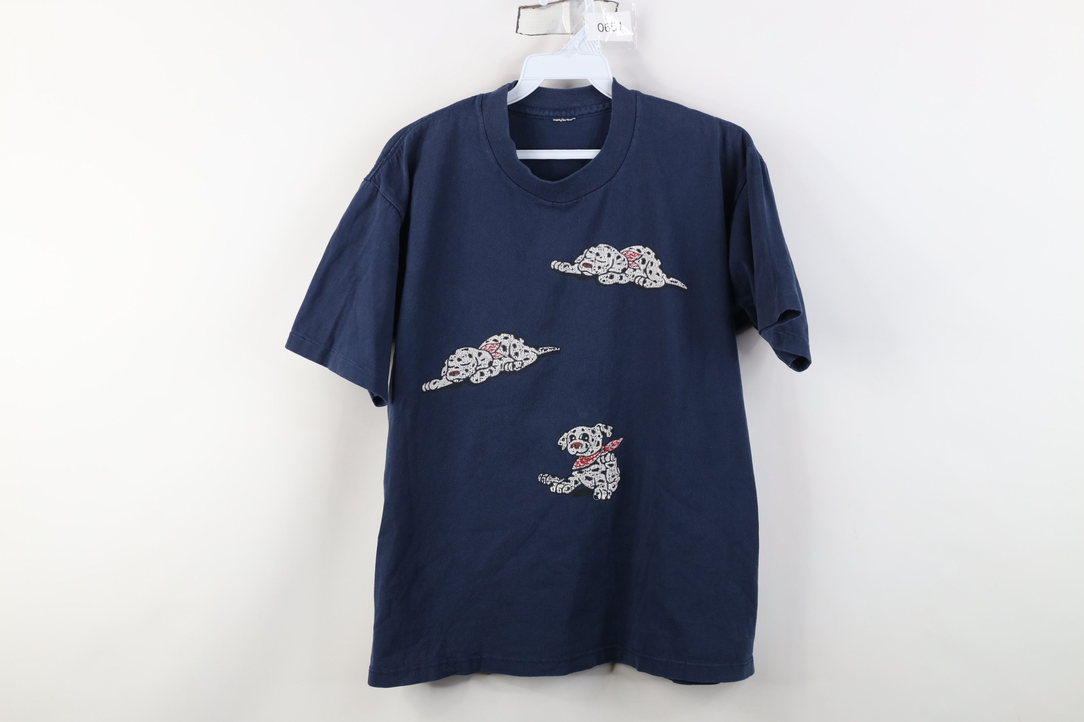 Vintage Vintage 90s Streetwear Dalmatian Dog Puppy T-Shirt Blue Size M / US 6-8 / IT 42-44 - 1 Thumbnail