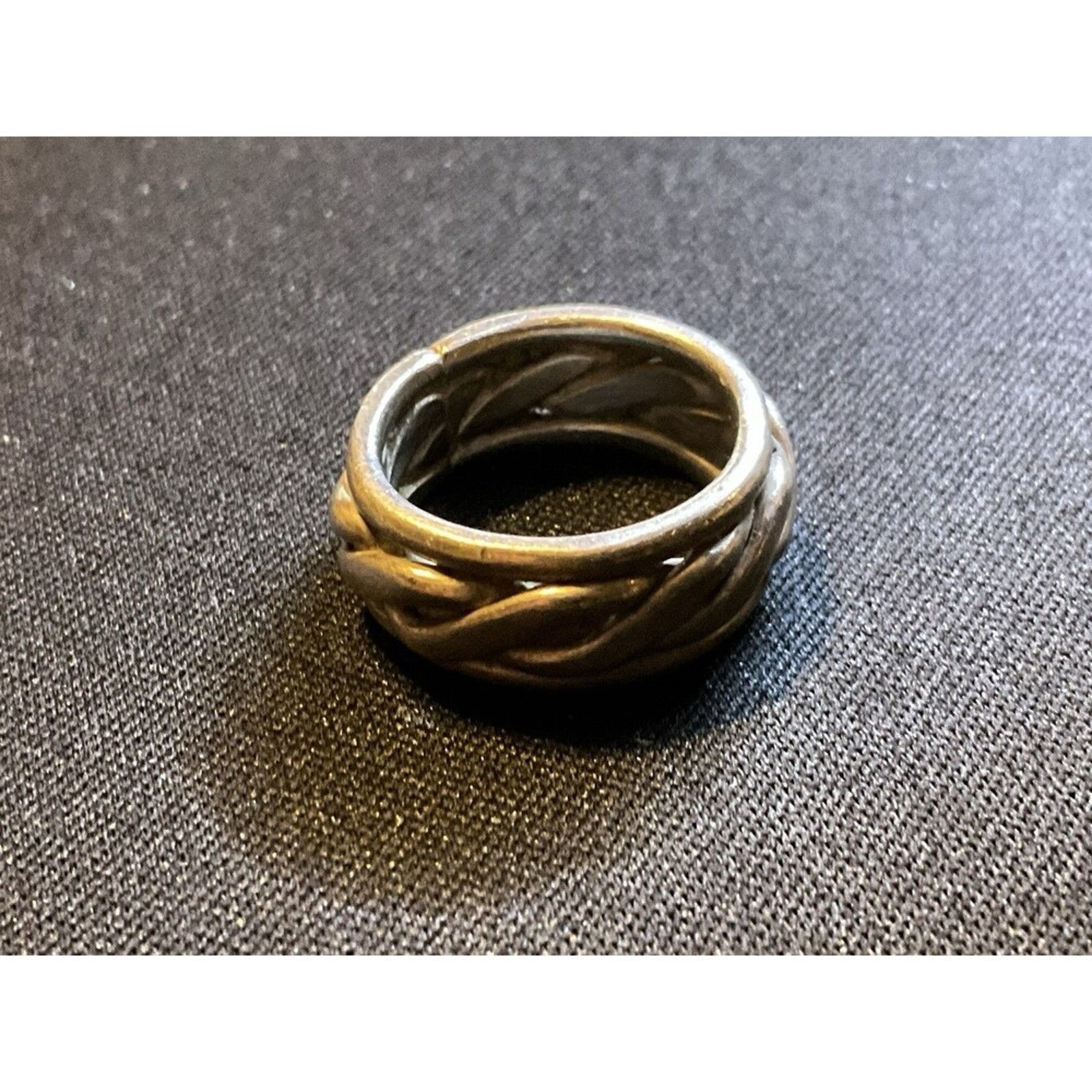 Other Tested 925 Sterling Silver Rope Band Ring Size 5 Size ONE SIZE - 5 Thumbnail