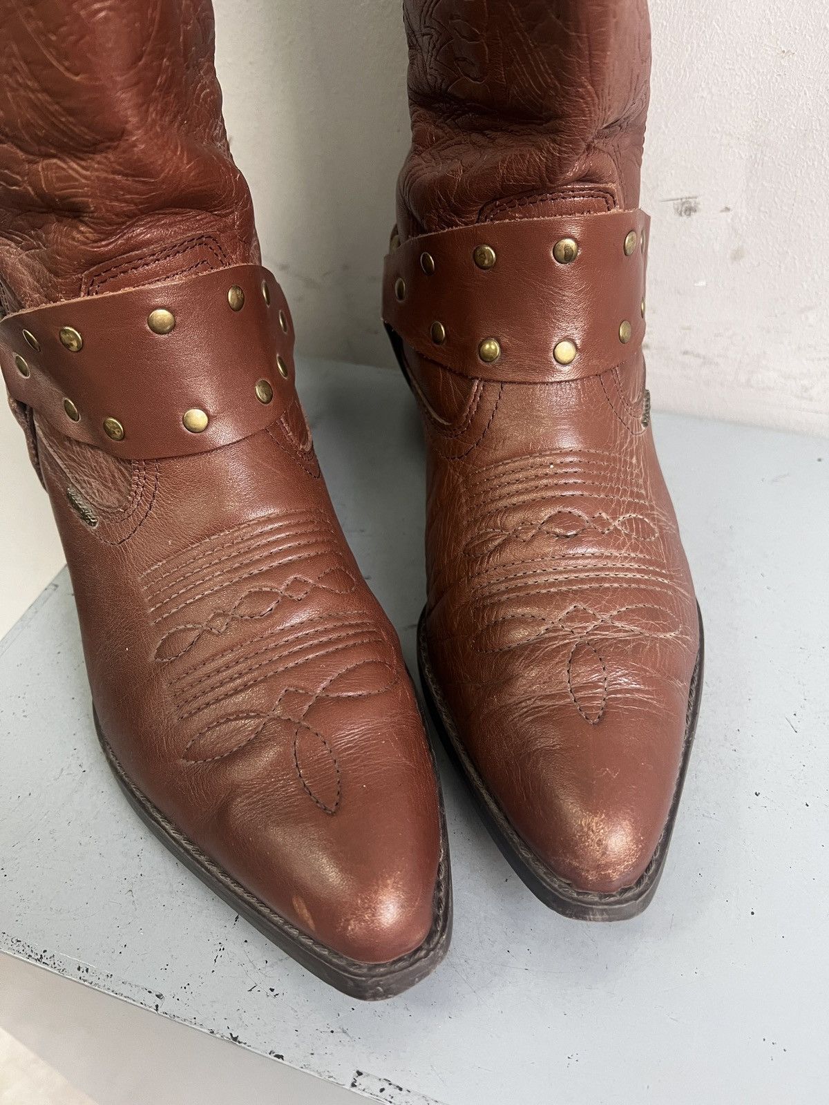 Guidi Cowboy boots brown leather western style Size US 8 / EU 41 - 10 Thumbnail