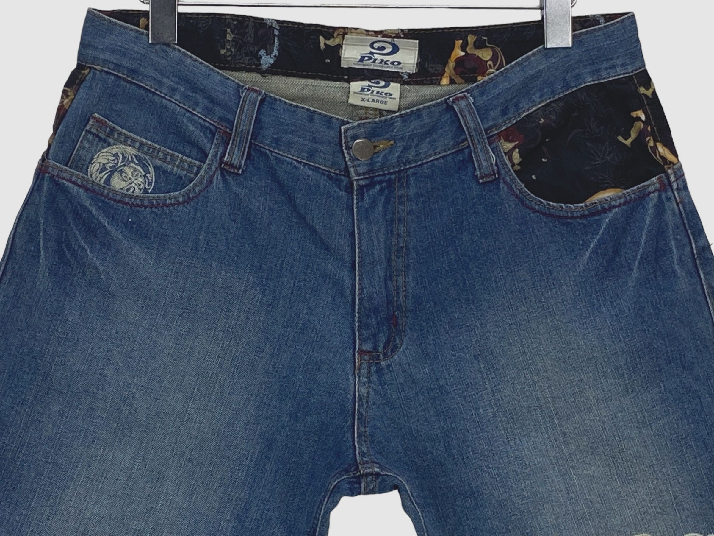 Japanese Brand Piko Short Denim Koi Sukajan Jeans Size US 32 / EU 48 - 3 Thumbnail