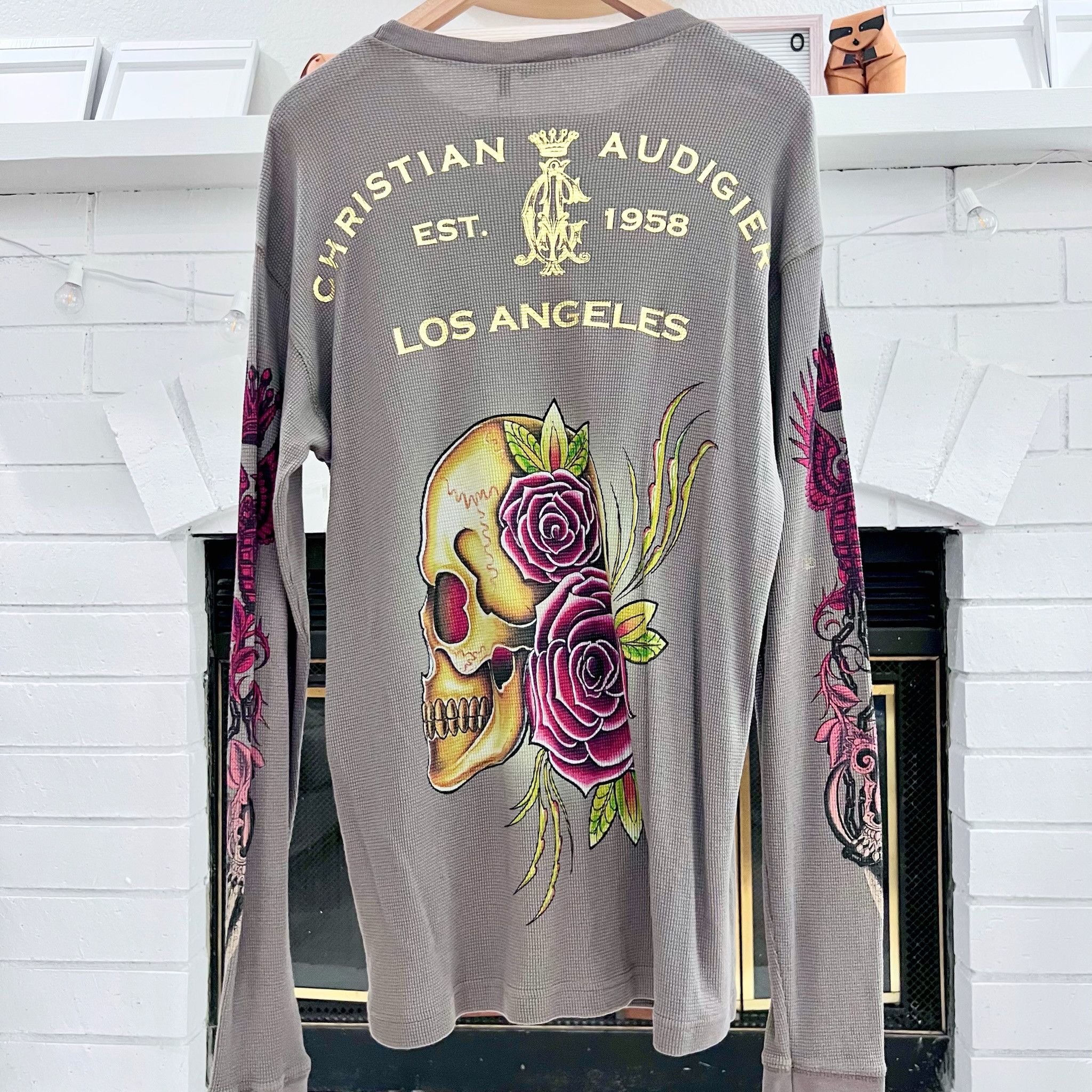 Ed Hardy RARE! Ed Hardy Christian Audigier Snake/Eagle Battle Shirt Size US S / EU 44-46 / 1 - 4 Thumbnail