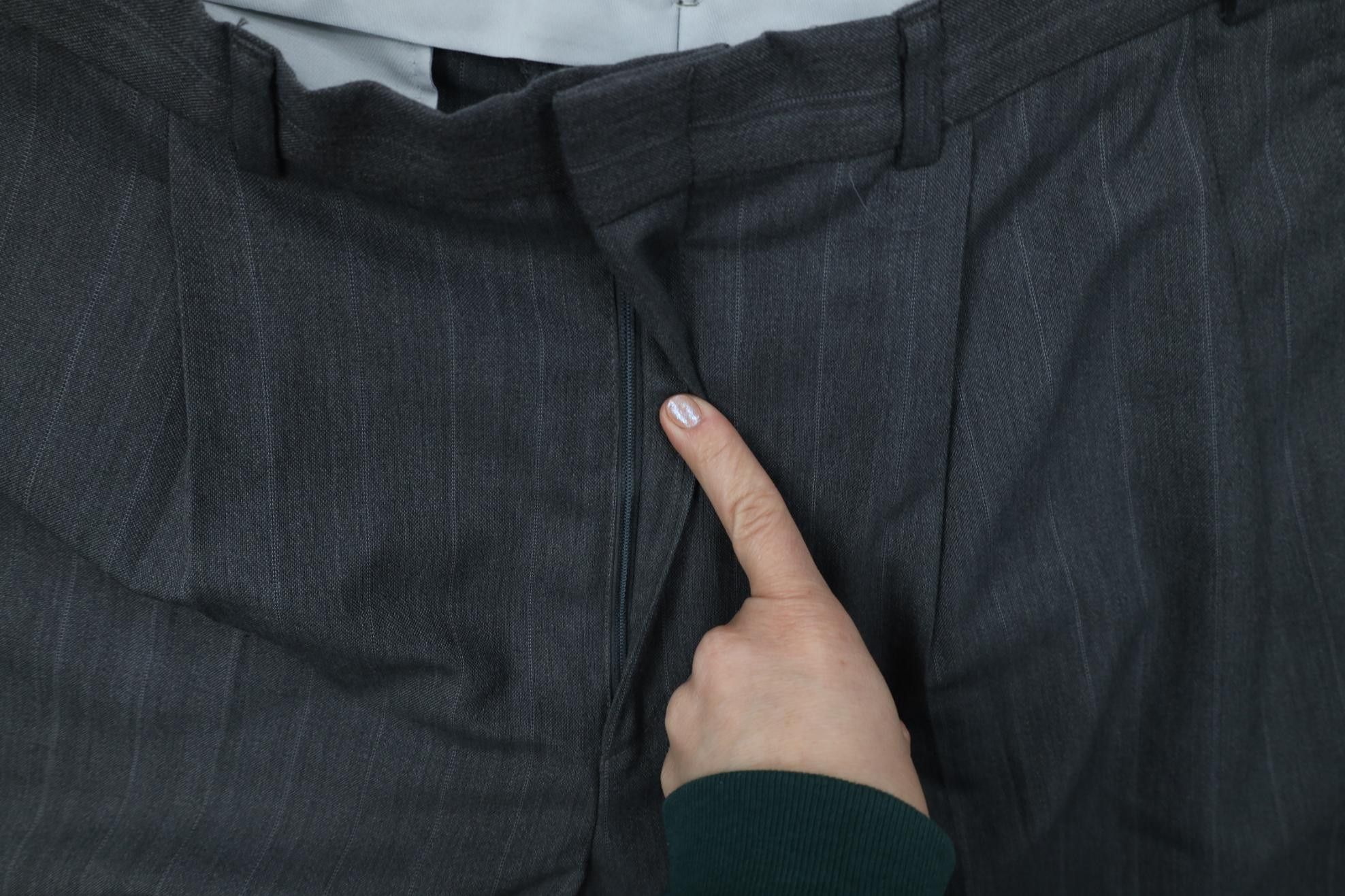 Vintage Vintage 90s Streetwear Wool Striped Wide Leg Chino Pants USA Size US 36 / EU 52 - 5 Thumbnail