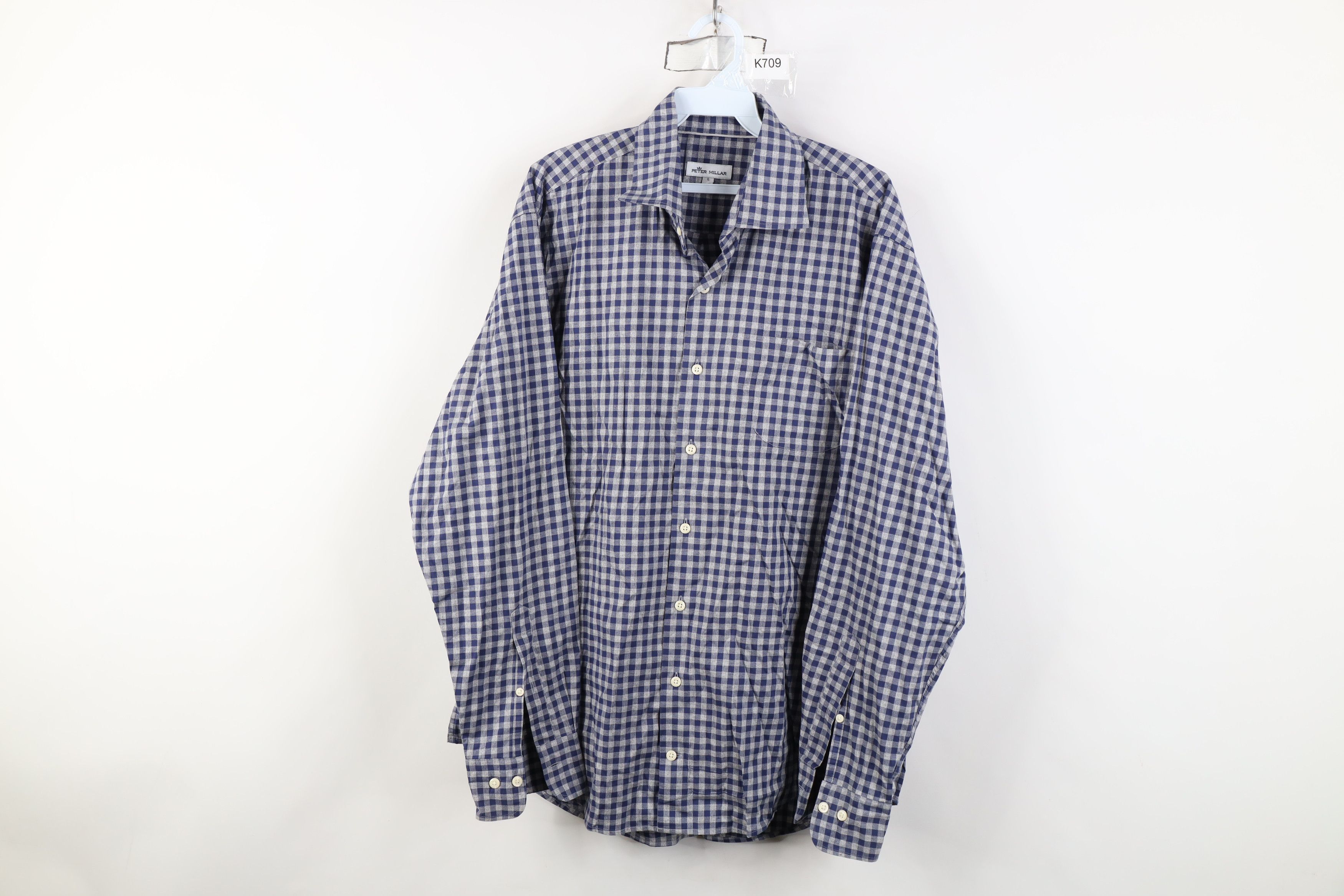 Peter Millar Peter Millar Long Sleeve Button Shirt Gingham Plaid Blue Size US L / EU 52-54 / 3 - 1 Thumbnail