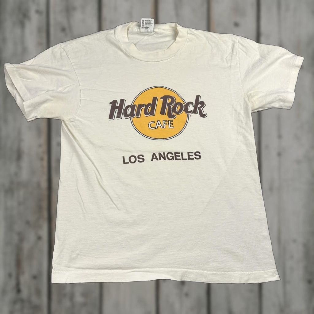 Hard Rock Cafe VINTAGE Hard Rock Cafe Shirt Mens Medium White Graphic USA 90s Rock Music Crew Neck Short Sleeve T-Shirt Size US M / EU 48-50 / 2 - 1 Thumbnail