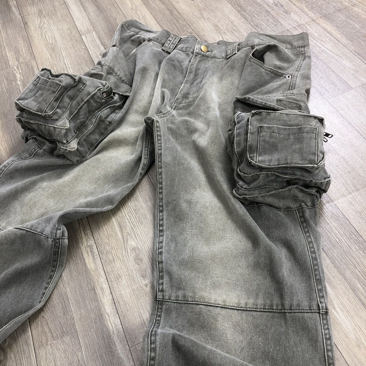 Beauty Beast × If Six Was Nine × Le Grande Bleu (L.G.B.) 2000s Hysteric Glamour GOA LGB Style 3D Bondage Pants Y2K Size US 33 - 4 Thumbnail