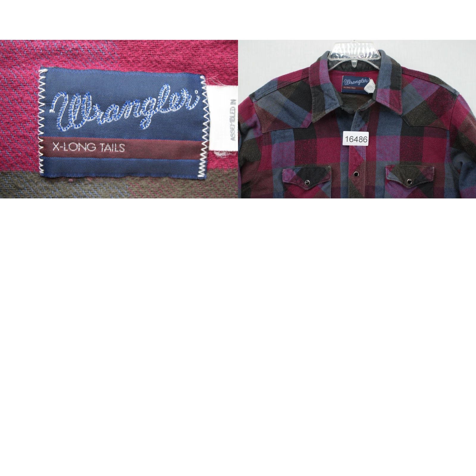 Wrangler VINTAGE Wrangler Heavy Flannel Shirt Mens M Red Plaid X-Long Tails Pearl Snap Wrangler Wrancher Button-Up Size US M / EU 48-50 / 2 - 8 Thumbnail