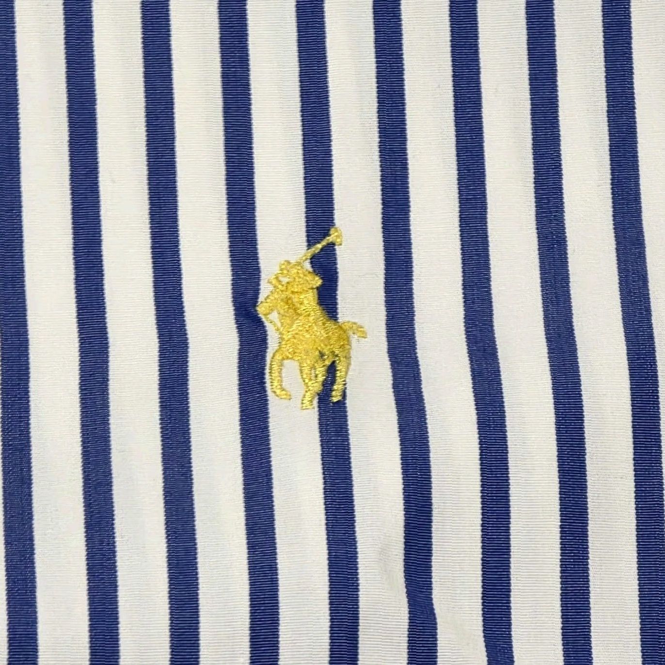 Polo Ralph Lauren Ralph Lauren Polo Long Sleeve Shirt 2XLT Blue White Stripe Bengal Poplin OCBD Button-Up Mens Size US XXL / EU 58 / 5 - 6 Thumbnail