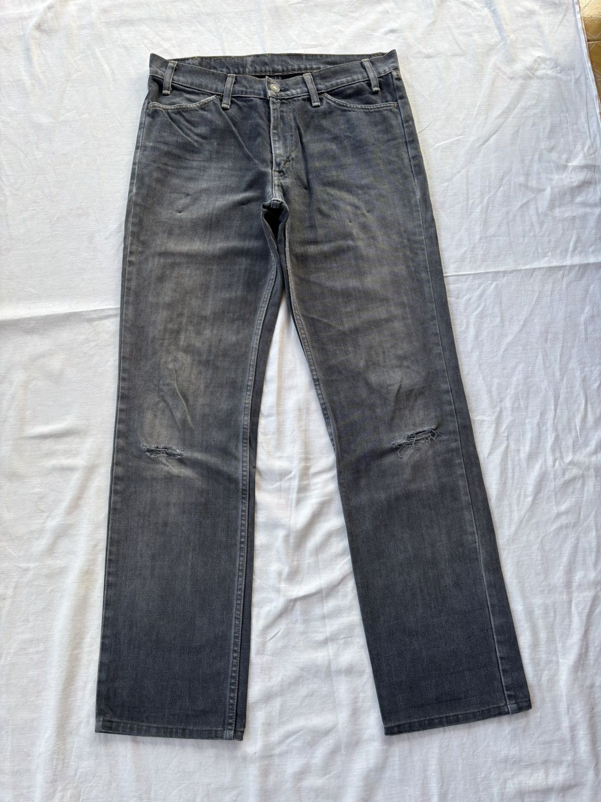 Kapital 🔥VINTAGE LEVIS 519 ORANGE TAB FADED BLACK DISTRESSED DENIM Size US 32 / EU 48 - 3 Thumbnail