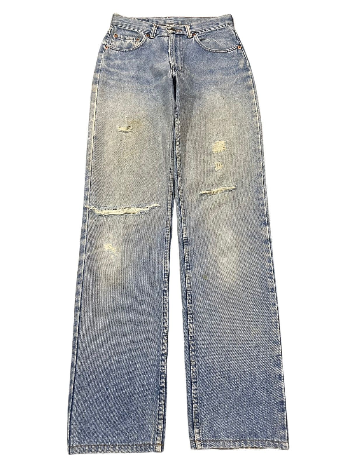 Polo Ralph Lauren Vintage 90s Made in Usa Polo Ralph Lauren Distressed Jeans Size US 27 - 1 Thumbnail