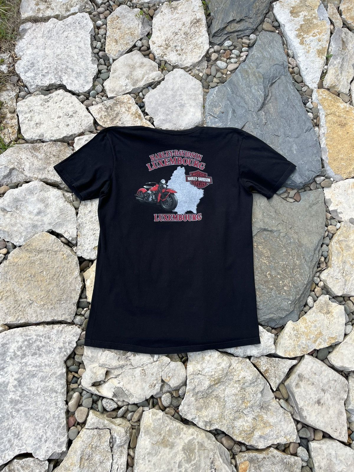 Harley Davidson × Vintage Vintage Harley-Davidson Luxembourg girl lady spark plug tee Size US L / EU 52-54 / 3 - 2 Thumbnail