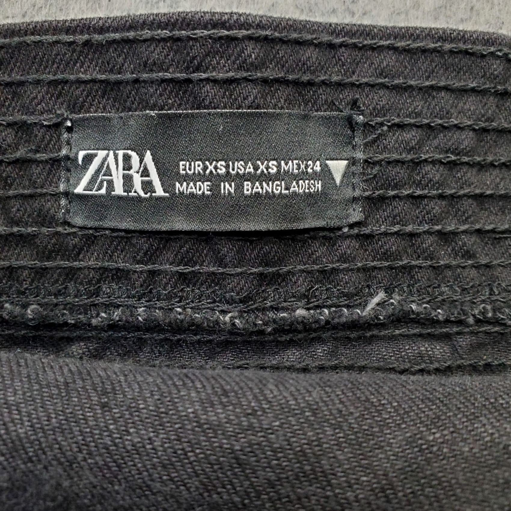 Zara Zara Womens XS Black Mini Dress Stretch Spaghetti Strap Smocked Back Side Zip Sleeveless Casual Summer Size XS / US 0-2 / IT 36-38 - 5 Thumbnail