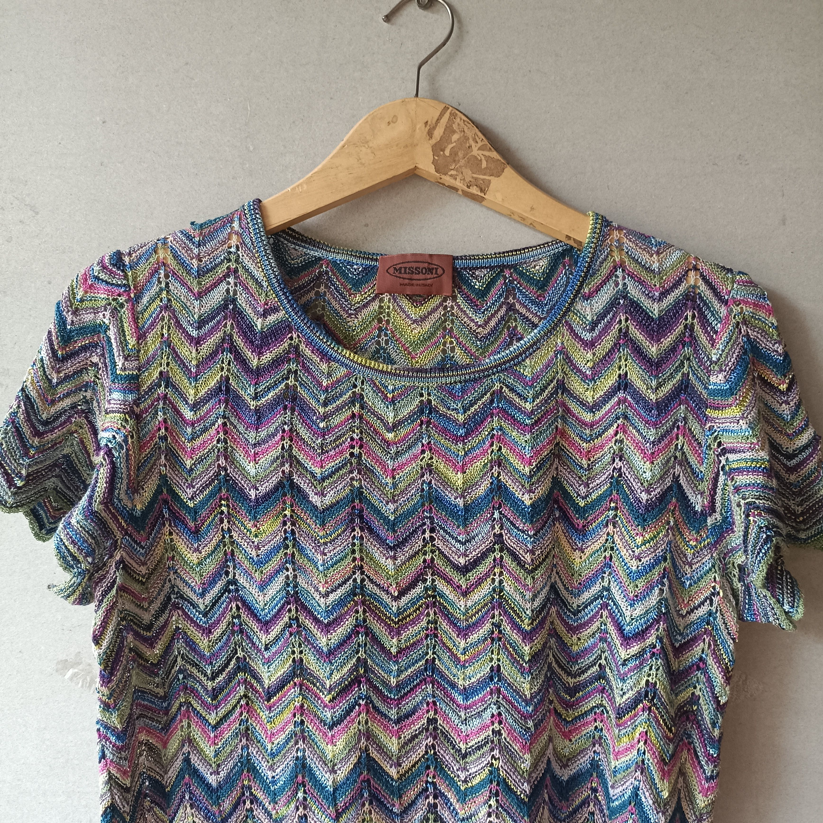 Missoni Missoni Top Knitted patern linen mix rayon Size M / US 6-8 / IT 42-44 - 2 Thumbnail