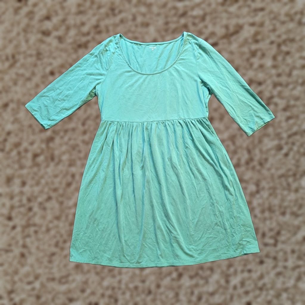 Vintage Garnet Hill Dress Womens Size Medium Green A-Line 3/4 Sleeve Stretch Knit Casual/Business/Party Womens Size L / US 10 / IT 46 - 1 Thumbnail