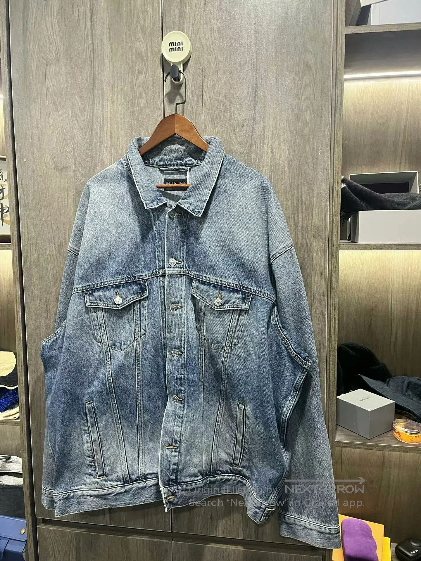 Balenciaga balenciaga back logo denim jacket. Size US L / EU 52-54 / 3 - 2 Thumbnail