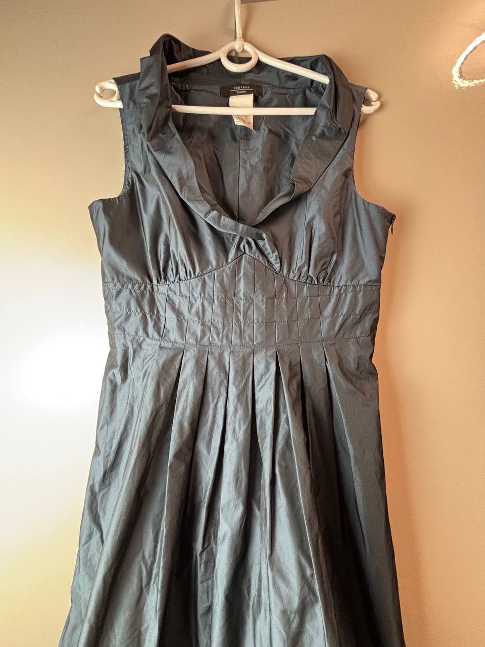 Weekend Max Mara Weekend Max Mara Pleated Midi Dress / Graphite Grey Size L / US 10 / IT 46 - 16 Thumbnail
