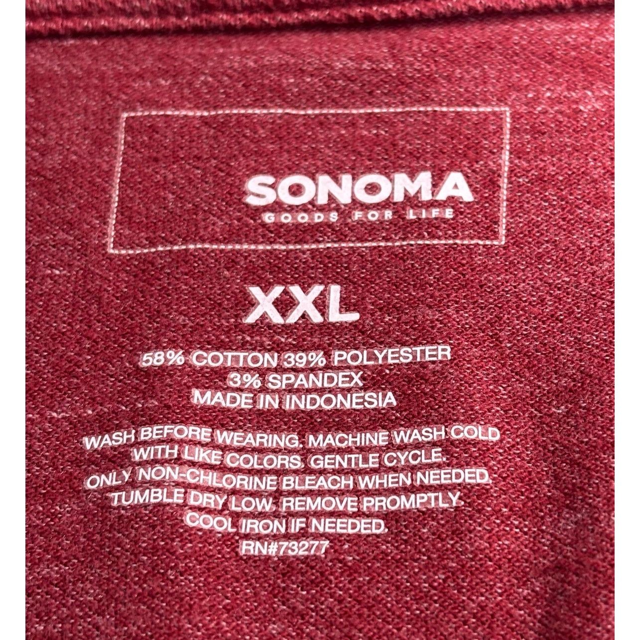 Other Sonoma Brick Red Polo Shirt Men’s XXL Short Sleeve Size US XXL / EU 58 / 5 - 6 Thumbnail