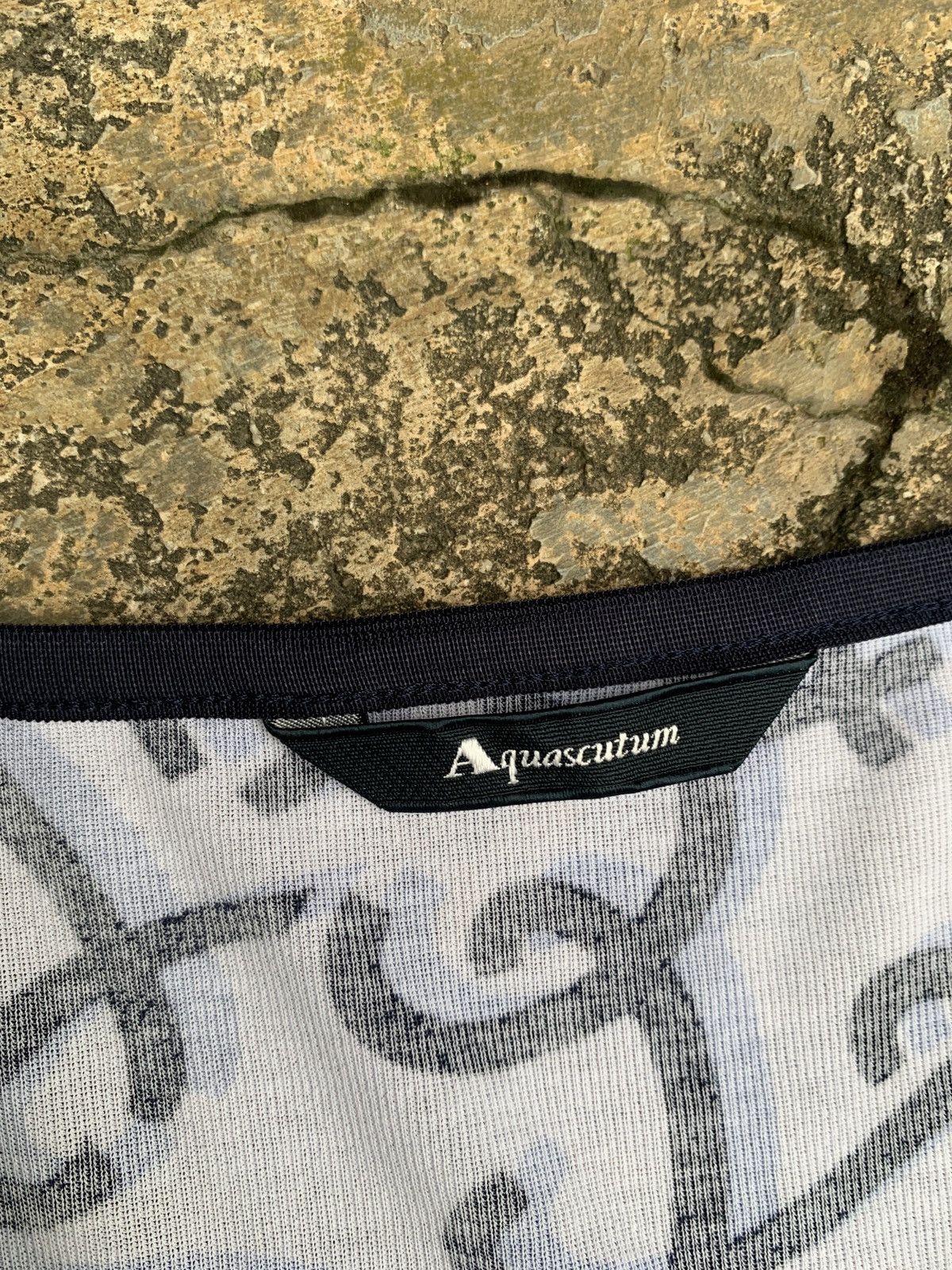 Aquascutum × Vintage 2000s Aquascutum UK Graphic Patterned Top Size L / US 10 / IT 46 - 8 Thumbnail