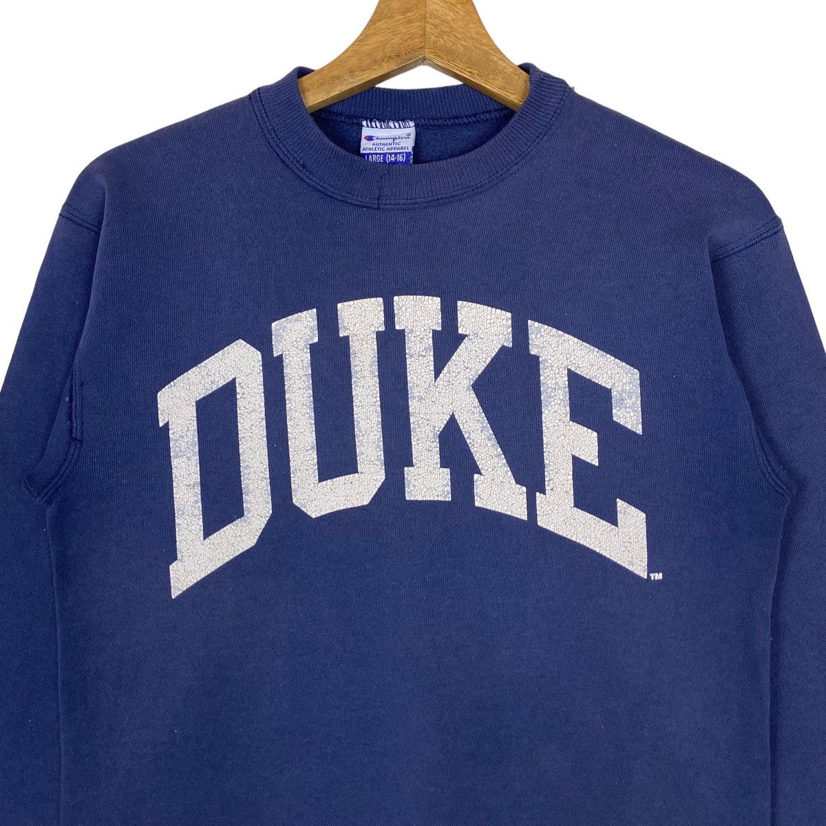 Vintage Champion DUKE Spell Out Pullover Jumper Sweatshirt