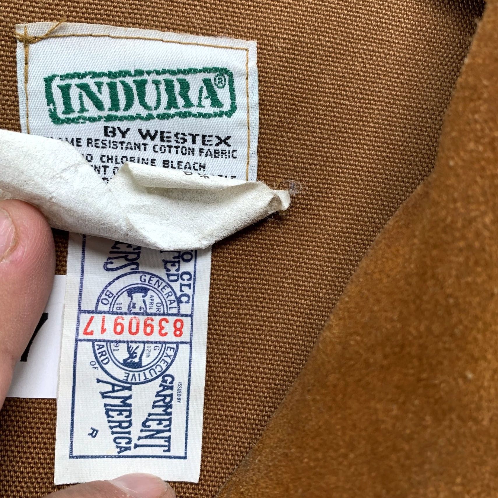Vintage Indura Westex Union Lined FR Chore Jacket Mens 2XL Tan Workwear Fire Resistant Jacket Size US XXL / EU 58 / 5 - 4 Thumbnail