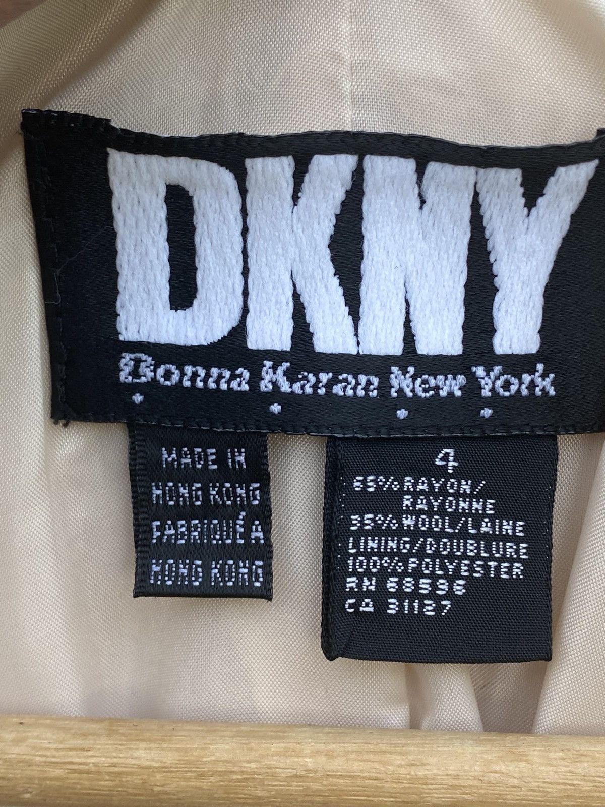 DKNY DKNY Donna Karan Wool Rayon Tailored Jacket Size S / US 4 / IT 40 - 10 Thumbnail
