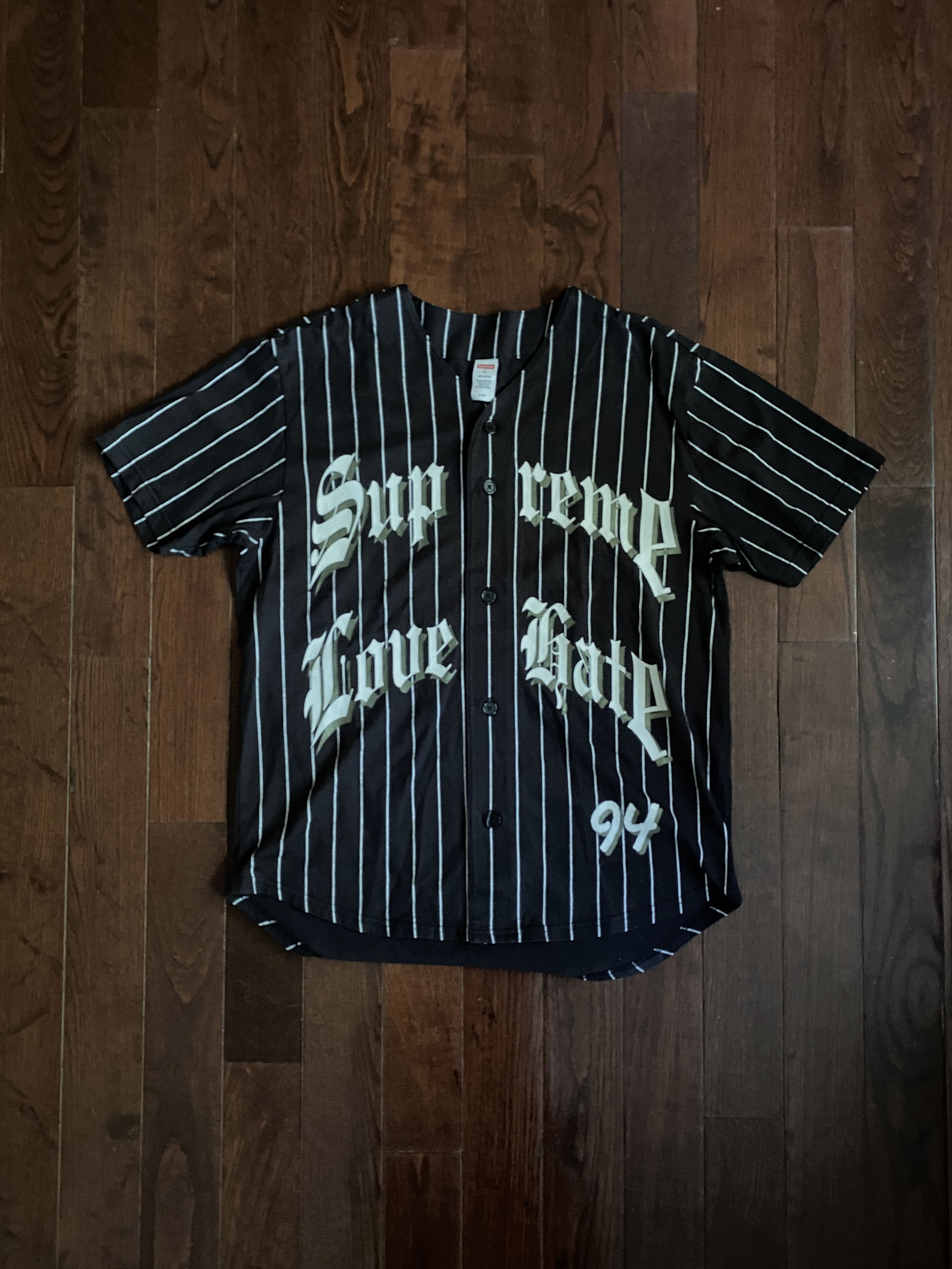 Supreme Love Hate Baseball Jersey FW19 Size US S / EU 44-46 / 1 - 1 Thumbnail