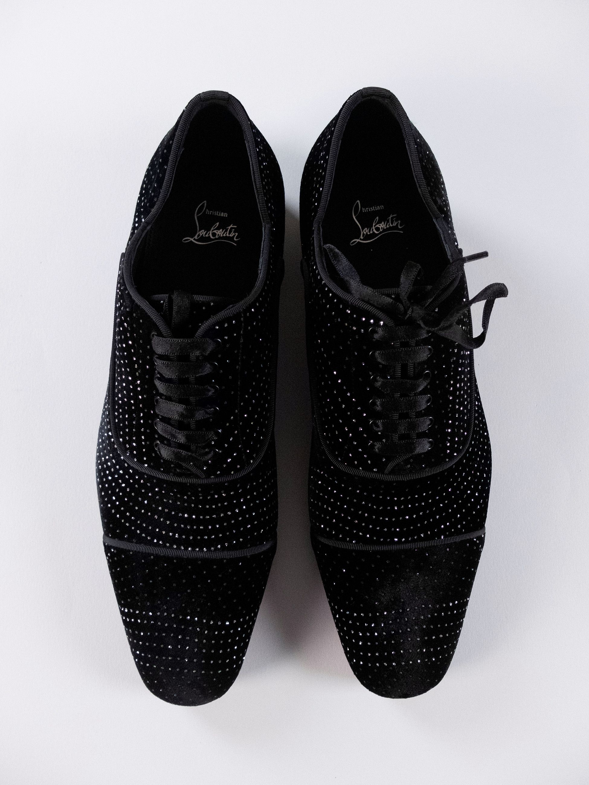 Christian Louboutin CHRISTIAN LOUBOUTIN Greggy Chick black studded velvet shoes Size US 11 / EU 44 - 3 Thumbnail