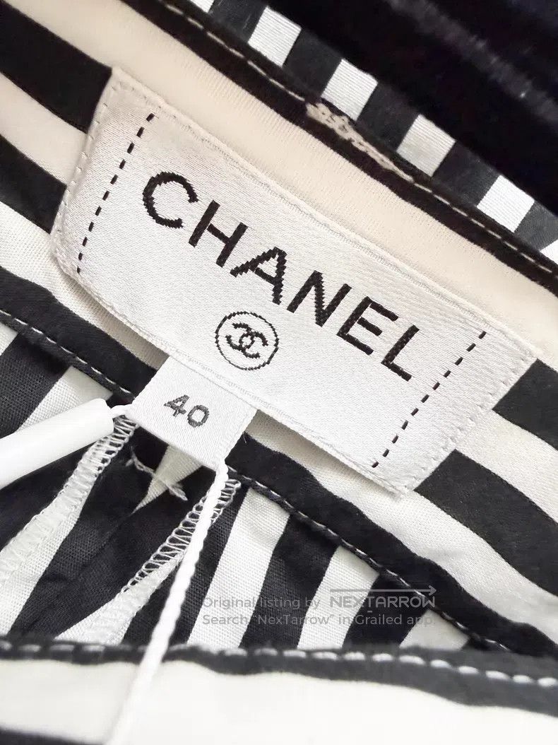 Chanel Chanel Beach series black and white color block striped rh Size 26" / US 2 / IT 38 - 4 Thumbnail