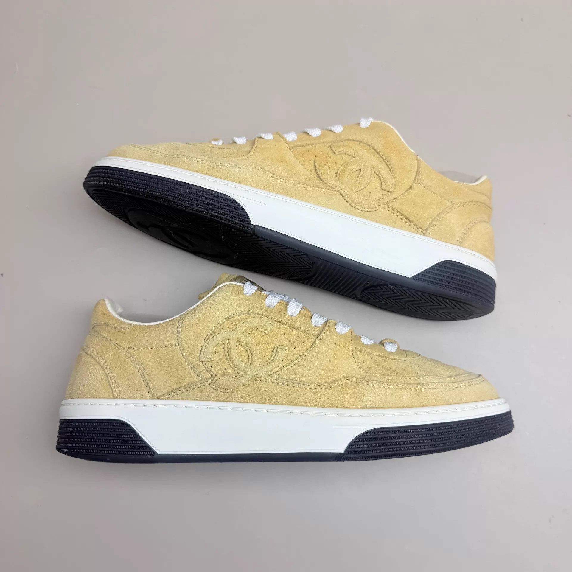 Chanel CHANEL Double C Air Force Sneaker Wheat 39 99 New Size US 6 / EU 39 - 4 Thumbnail