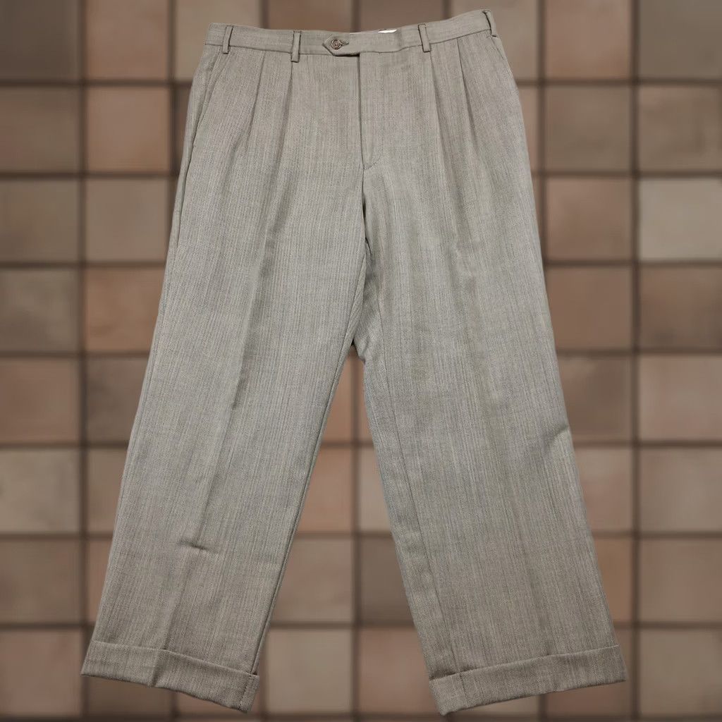 Ralph Lauren Lauren Ralph Lauren Wool Dress Pants Men 36x30 Tan Pleated Cuffed Size US 36 / EU 52 - 1 Thumbnail