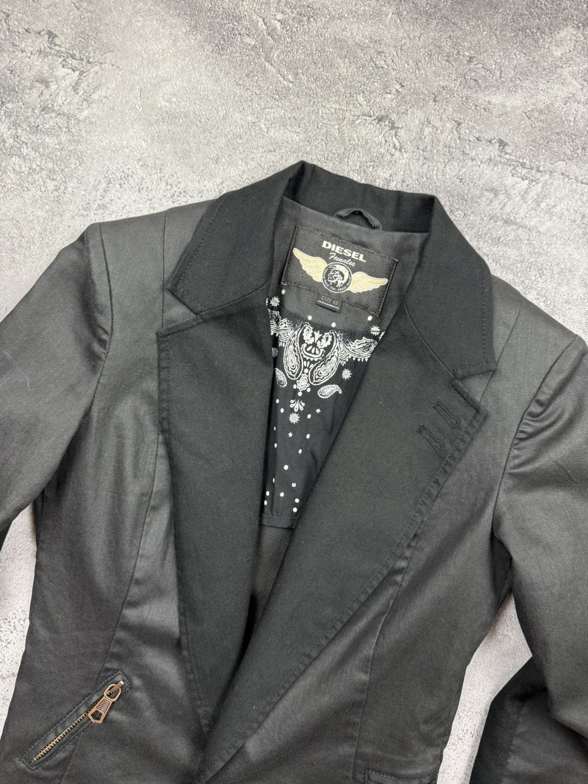 Diesel Vintage Diesel Y2K Biker Jacket Avant Garde Opium Archive Size XS / US 0-2 / IT 36-38 - 8 Thumbnail