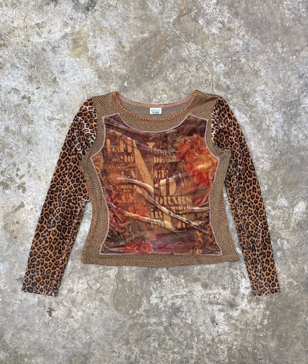 Japanese Brand Amour by love USA patchwork y2k top Size M / US 6-8 / IT 42-44 - 1 Thumbnail