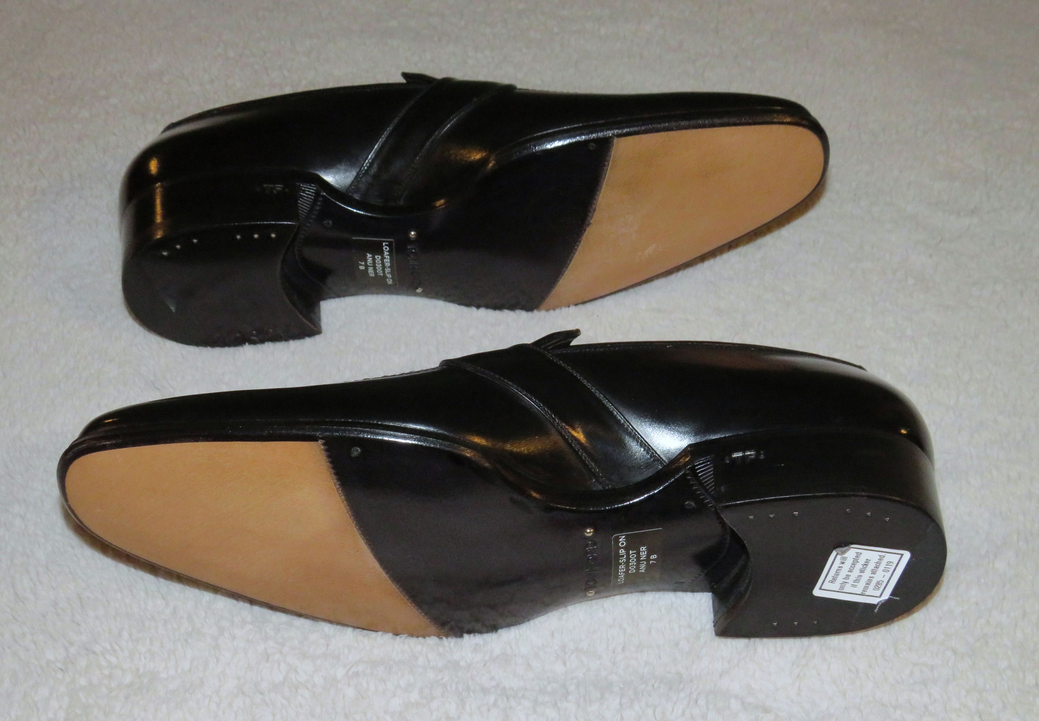 Tom Ford Black Calf Leather Strap Penny Loafers 7 B NWB $2200 Size US 7 / EU 40 - 9 Thumbnail