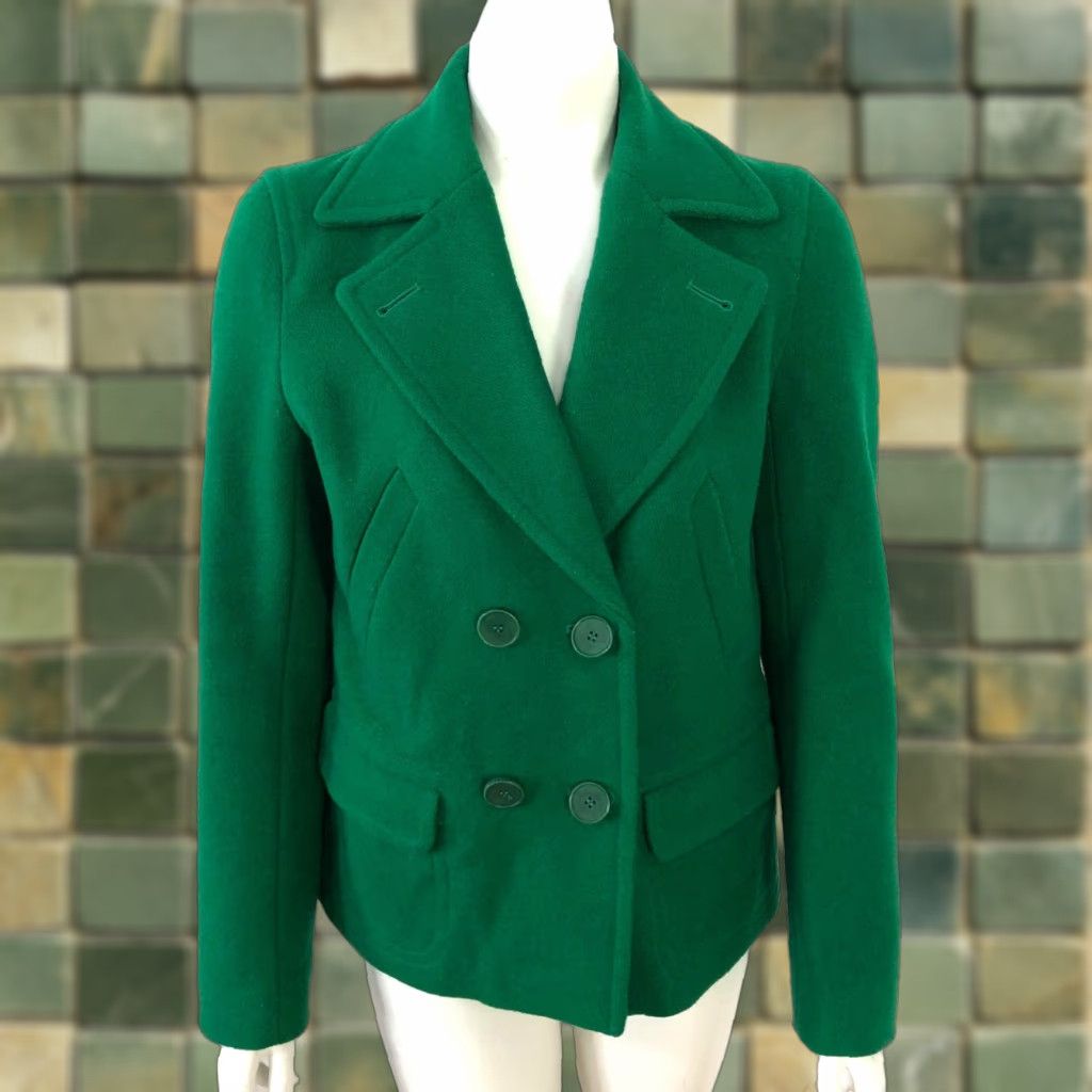 Lacoste Lacoste Blazer Jacket Wool Blend Double Breasted Green XS Women Regular Military/Business/Formal Style Blazer US XS Size XS / US 0-2 / IT 36-38 - 1 Thumbnail