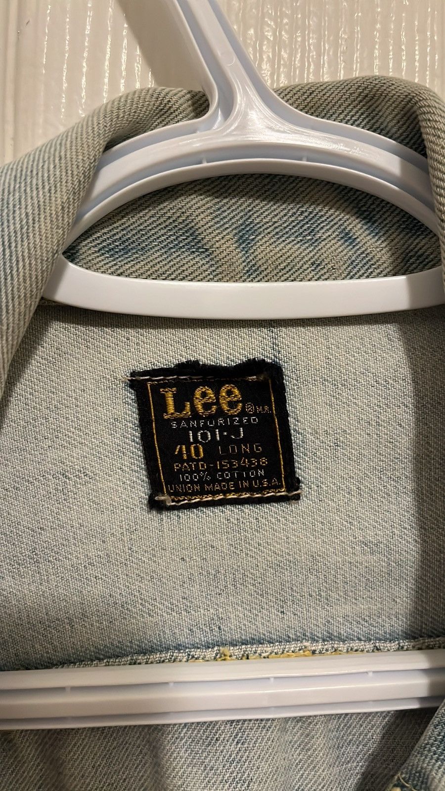 Lee Vintage Lee Sanforized 101-J Union Made Jean Jacket Sz 40L Size US XS / EU 42 / 0 - 3 Thumbnail