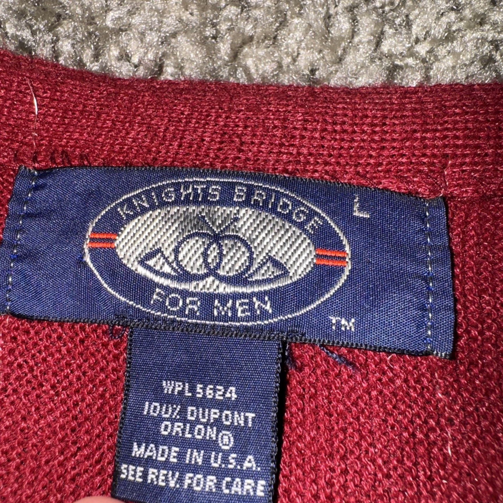 Vintage VINTAGE Knights Bridge Cardigan Men Large Red 1970s 100% Dupont Orlon Knit Sweater Size US L / EU 52-54 / 3 - 4 Thumbnail