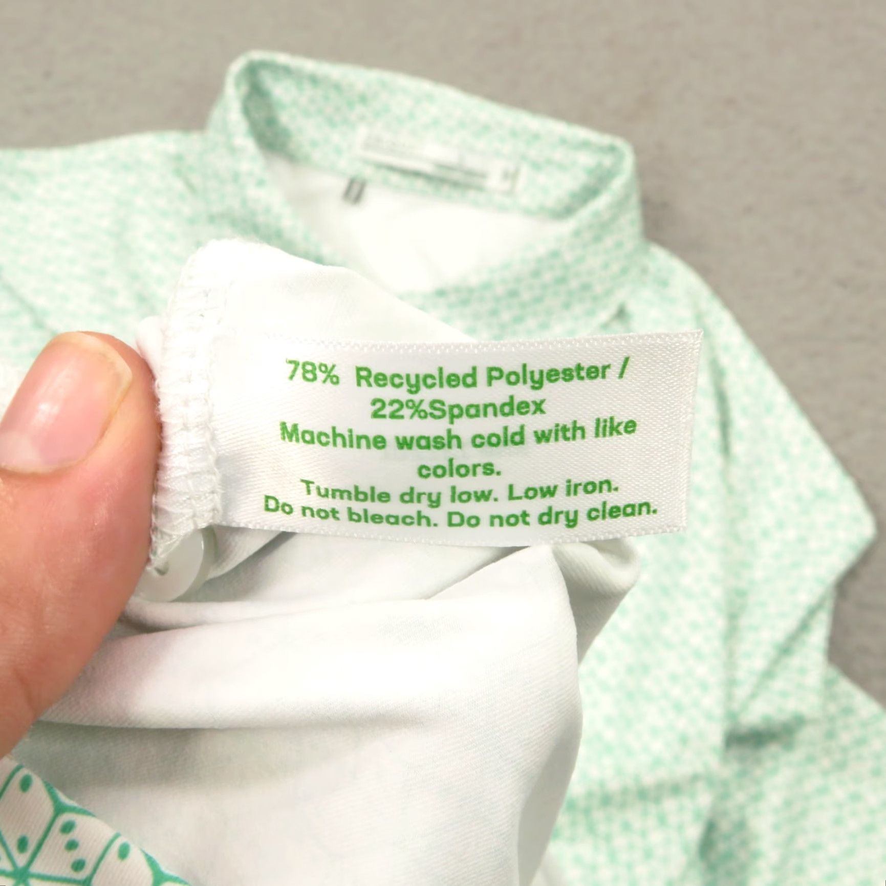 Vintage Criquet Polo Men L White Green 4 Button All Over Print Dice Print Golf Shirt Size US L / EU 52-54 / 3 - 7 Thumbnail