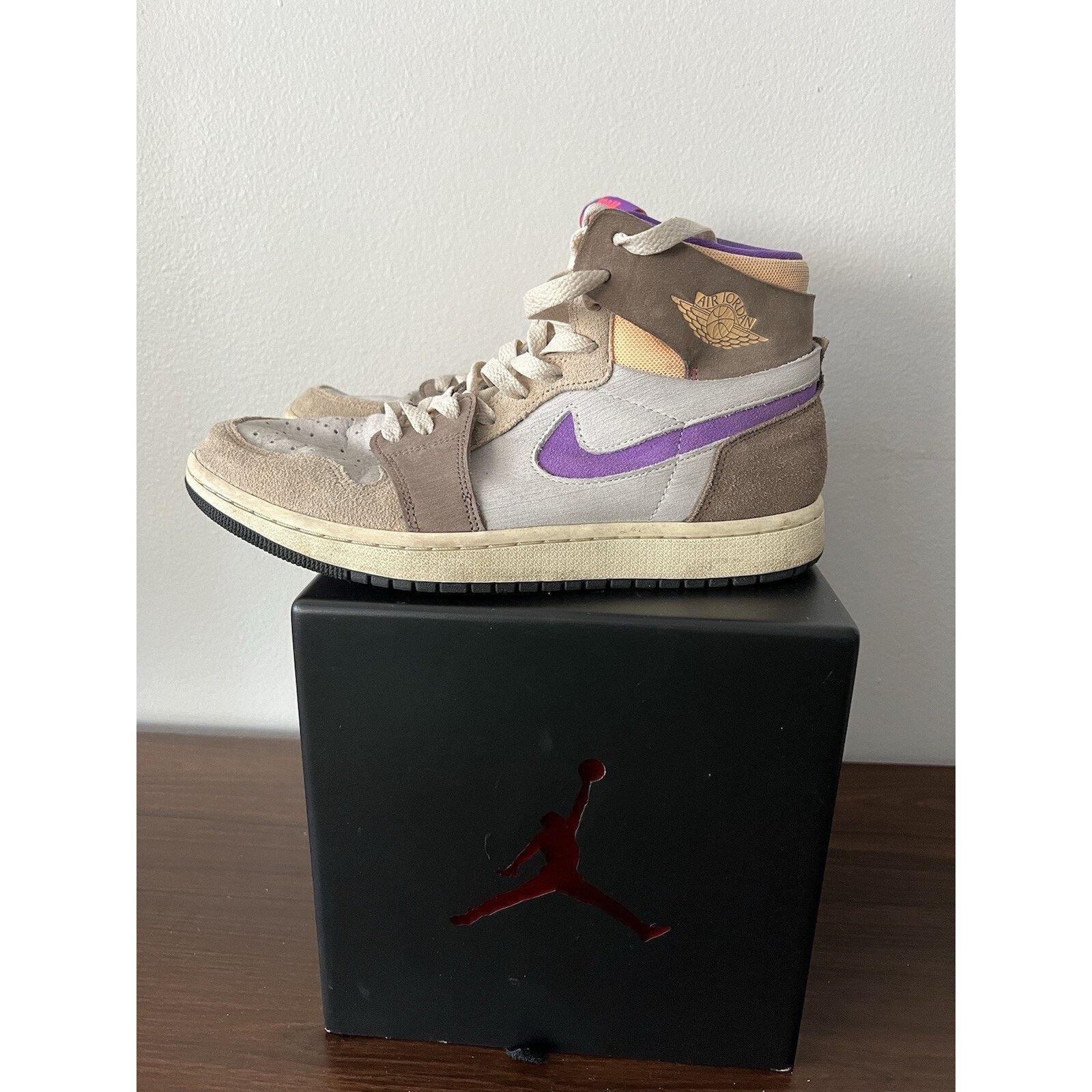 Nike Air Jordan 1 Zm Mens Palomino Berry Fashion Sneakers 8