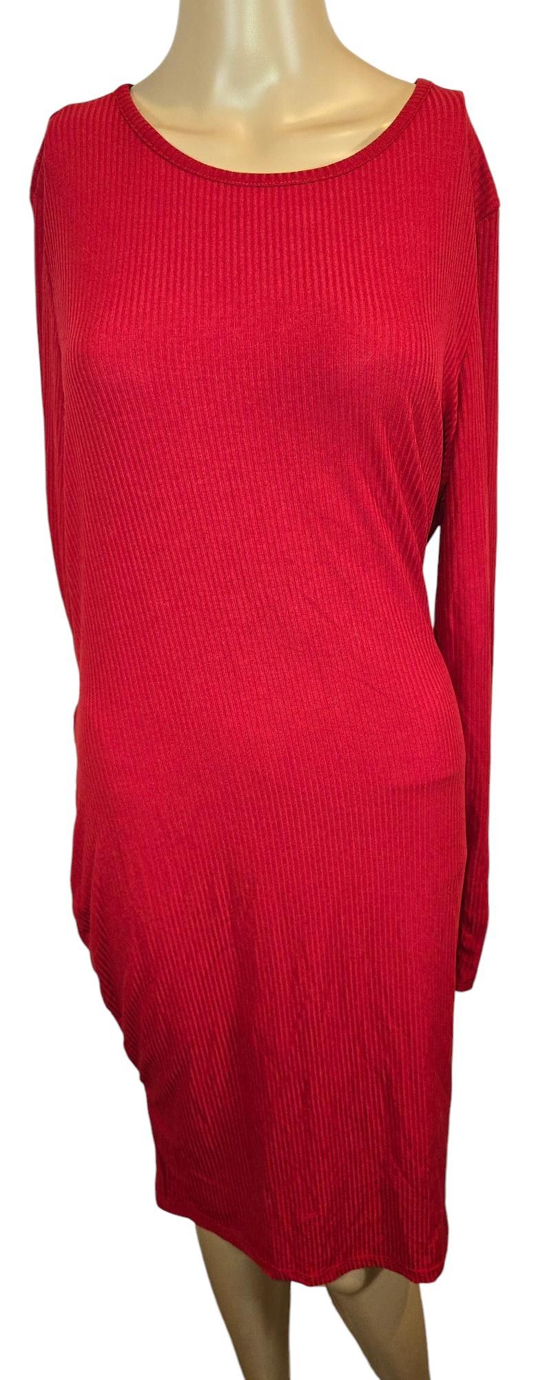 Forever 21 Forever 21 Long Sleeve Dress in Red Size XL / US 12-14 / IT 48-50 - 1 Thumbnail