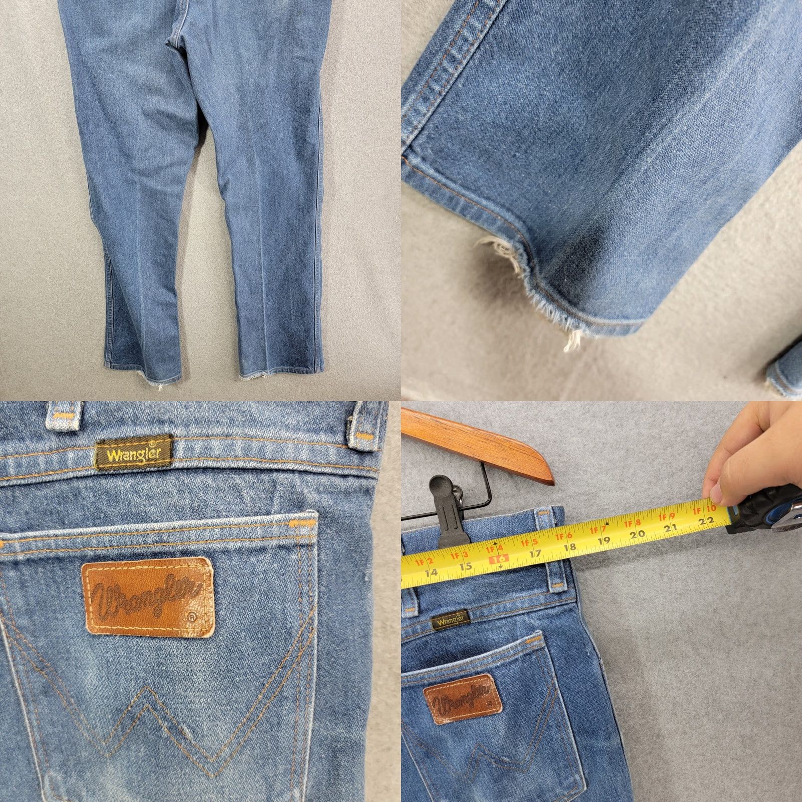 Wrangler Wrangler Jeans Bootcut 38 x 33 Denim Cowboy Western 945NAV Men’s Regular Blue Denim Size 38 33 Boots Cowboy Western Workwear Jeans Mens Size US 38 / EU 54 - 8 Thumbnail
