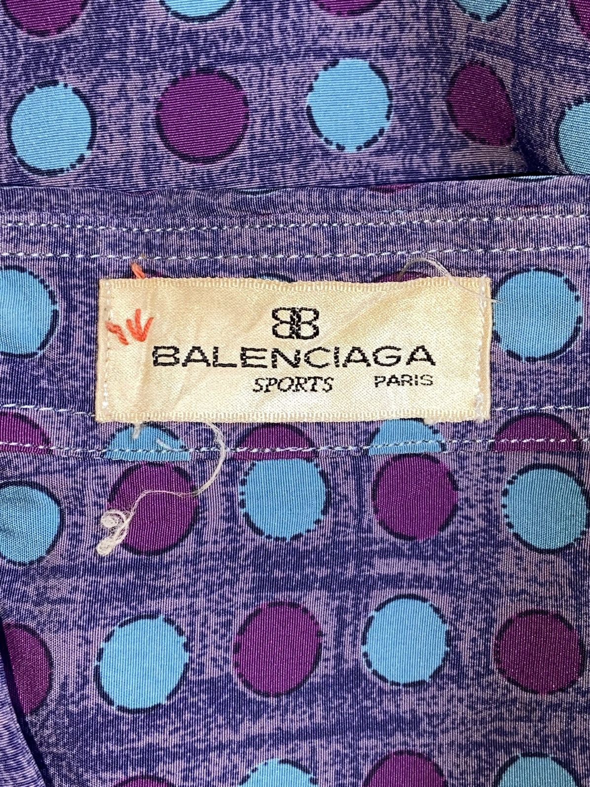 Balenciaga BALENCIAGA Purple Polkadot Patterned Shirt Size US L / EU 52-54 / 3 - 14 Thumbnail