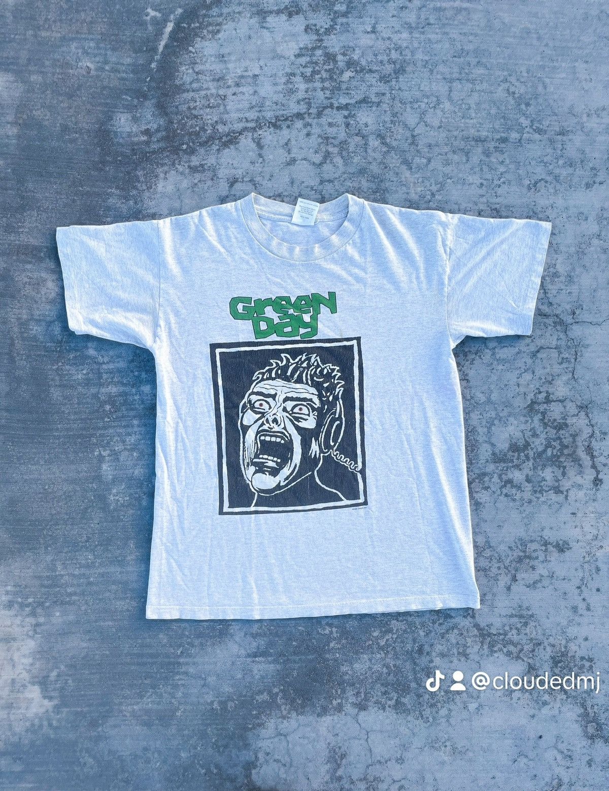 image of Band Tees x Vintage Green Day Basket Case Vintage Shirt in White, Men's (Size Large)
