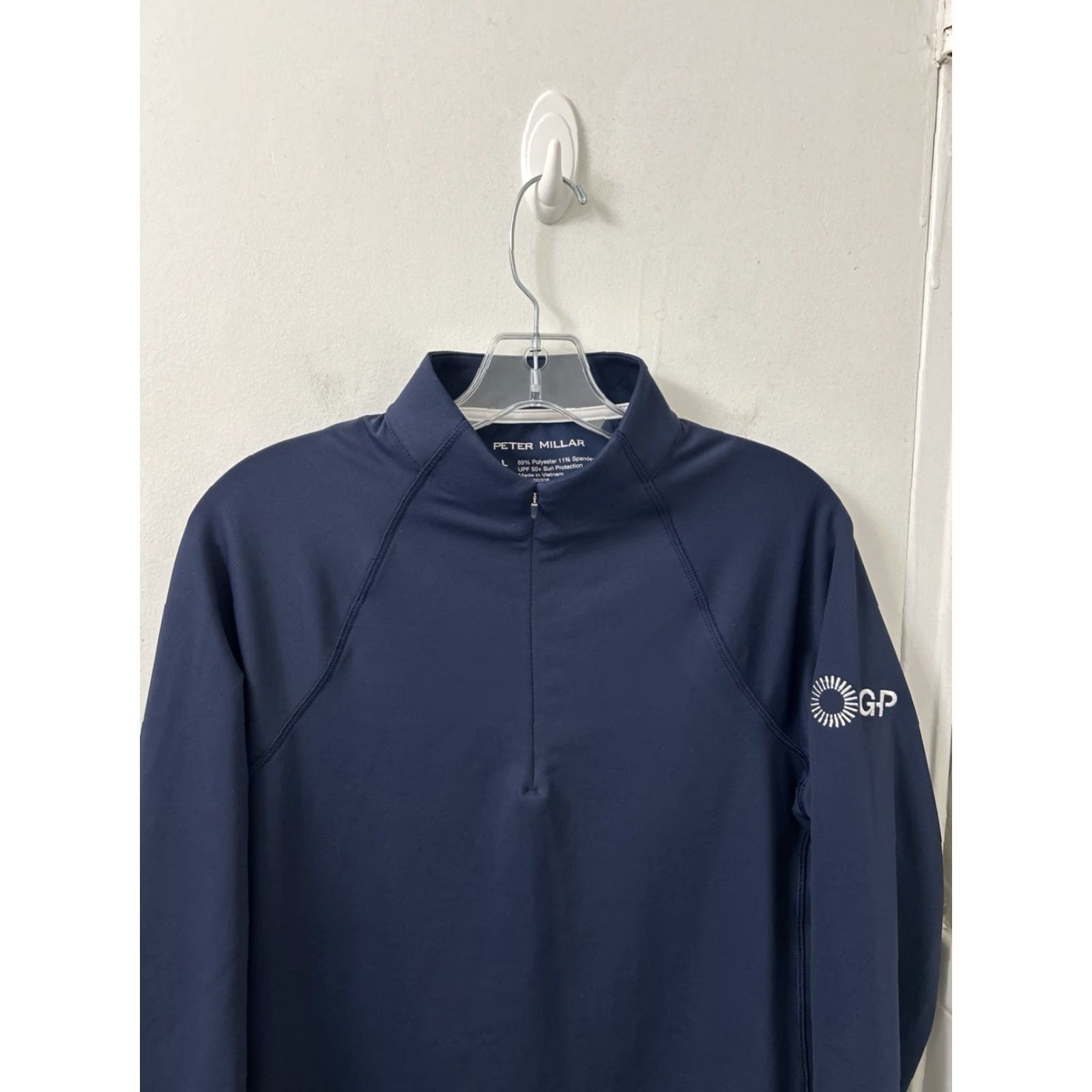 Peter Millar Peter Millar 1/4 Zip Womens Large Navy Blue Pullover UPF 50+ Golf Top L/S Shirt Women's Blue Pullover 1/4 Zip Golf"} Size L / US 10 / IT 46 - 2 Thumbnail