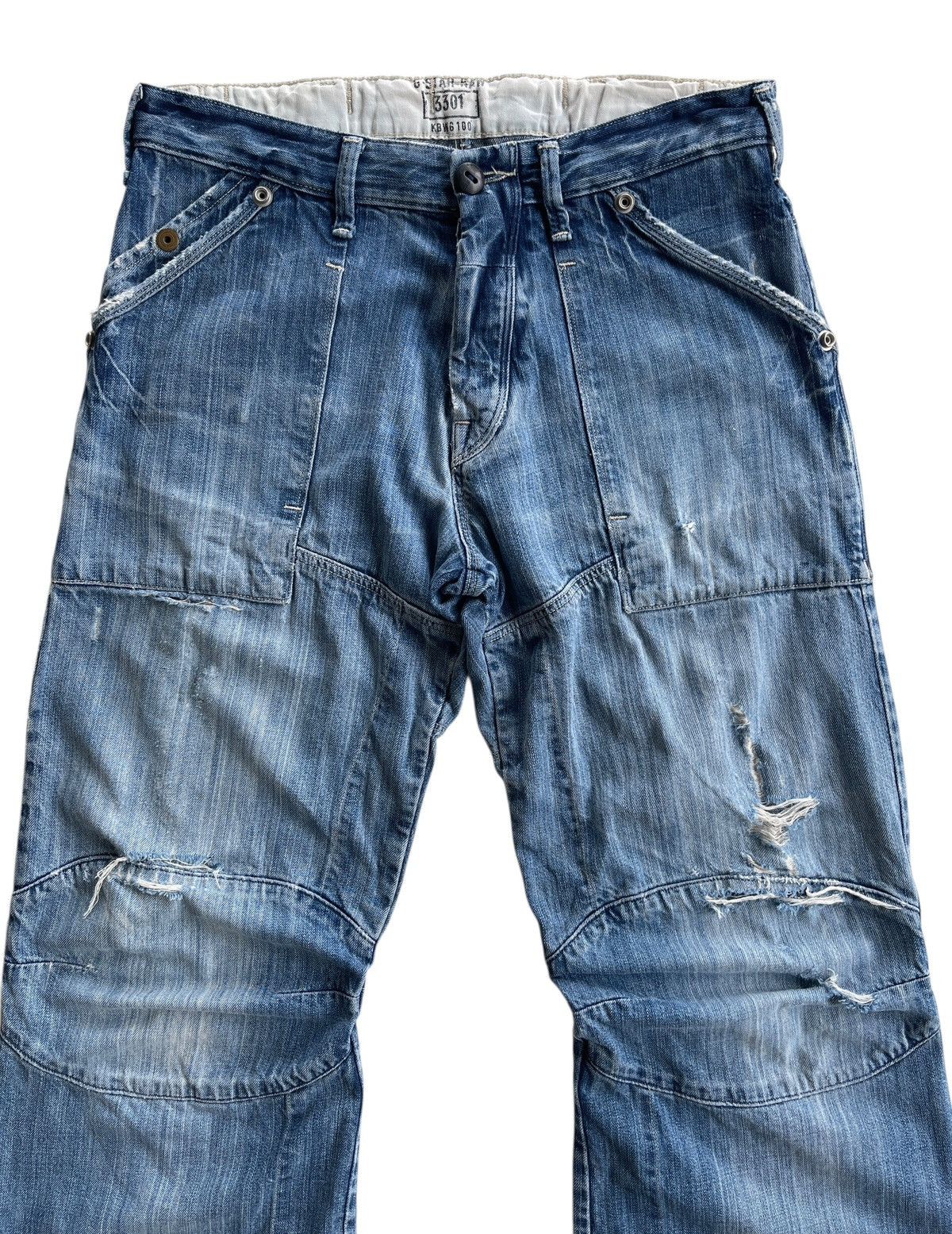 G-Star G-star Raw 3301 Distressed Flared Denim Size US 32 / EU 48 - 2 Thumbnail