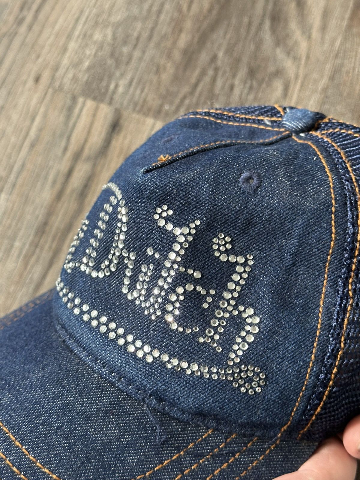 Von Dutch Von Dutch Hat Denim With Diamonds Size ONE SIZE - 7 Thumbnail