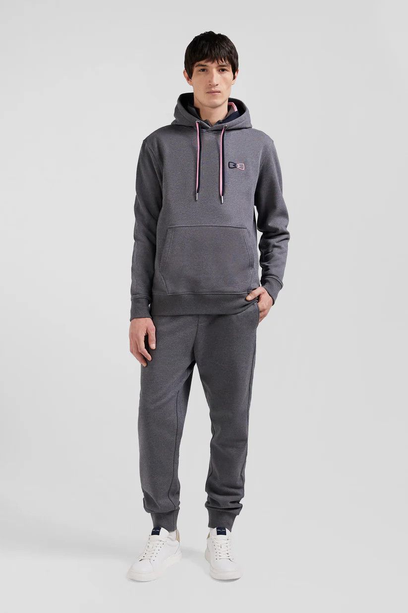 Eden Park o1s22i1n1024 Embroidered Logo Hooded Sweatshirt in Grey Size US L / EU 52-54 / 3 - 2 Thumbnail