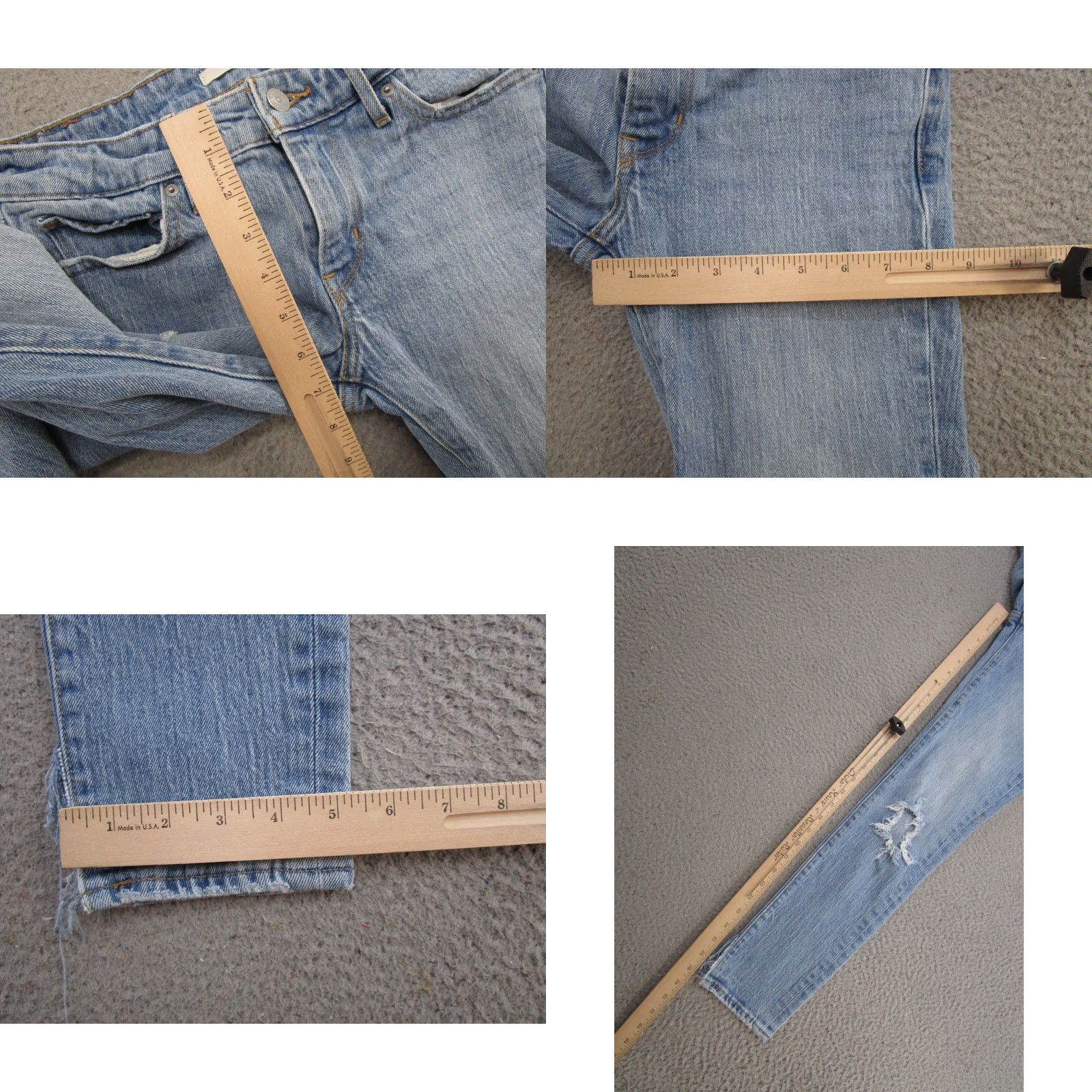 Levi's Levi's 711 Skinny Denim Jeans Size 26 Medium Blue Stretch Distressed Women Size 26" / US 2 / IT 38 - 8 Thumbnail