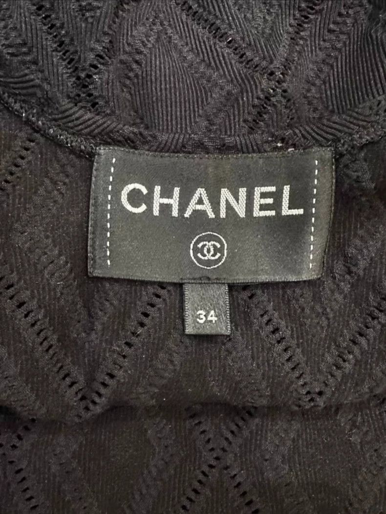 Chanel Chanel 22M black ruffled knitted dress Size XXS / US 00 / IT 34 - 6 Thumbnail