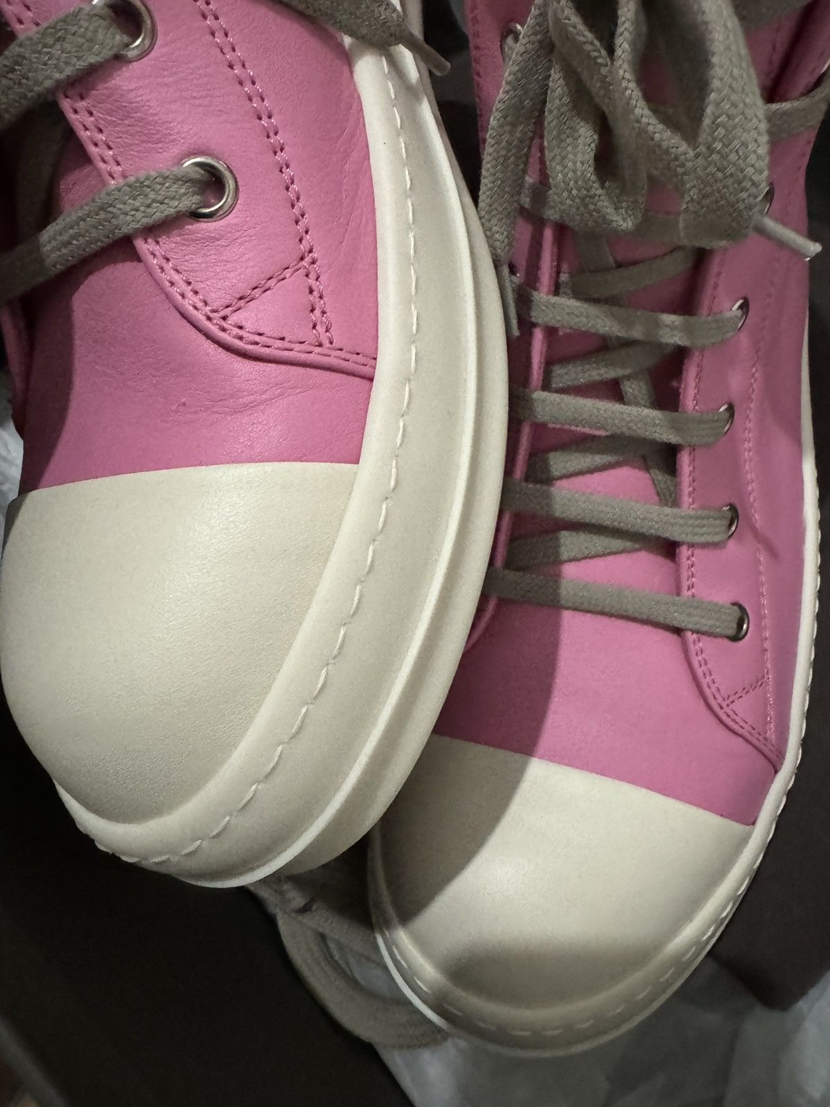 Rick Owens NEW 💦 PINK HIGH CARTI RAMONES SIZE (42) Size US 9 / EU 42 - 9 Thumbnail
