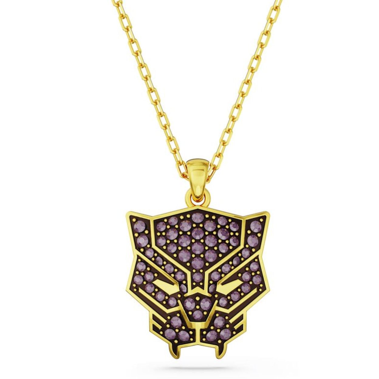 Swarovski Swarovski Marvel Black Panther Gold Tone Unisex Necklace Size ONE SIZE - 3 Thumbnail